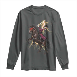 Dullahan Headless Horsewoman Long Sleeve Shirt Gothic Monster Girl Gift TS12 Dark Heather Print Your Wear