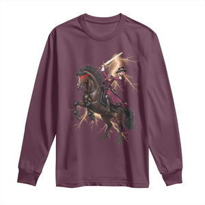 Dullahan Headless Horsewoman Long Sleeve Shirt Gothic Monster Girl Gift TS12 Maroon Print Your Wear