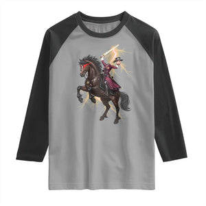 Dullahan Headless Horsewoman Raglan Shirt Gothic Monster Girl Gift TS12 Sport Gray Black Print Your Wear