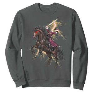Dullahan Headless Horsewoman Sweatshirt Gothic Monster Girl Gift TS12 Dark Heather Print Your Wear