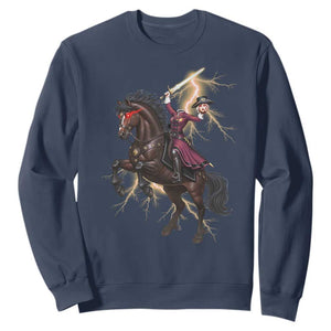 Dullahan Headless Horsewoman Sweatshirt Gothic Monster Girl Gift TS12 Navy Print Your Wear