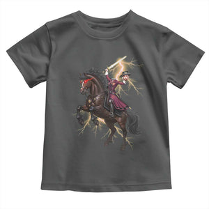 Dullahan Headless Horsewoman Toddler T Shirt Gothic Monster Girl Gift TS12 Dark Heather Print Your Wear