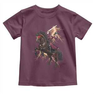 Dullahan Headless Horsewoman Toddler T Shirt Gothic Monster Girl Gift TS12 Maroon Print Your Wear