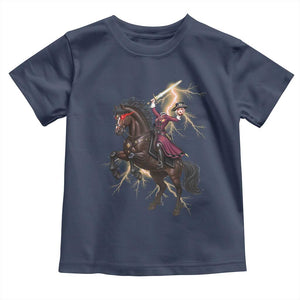 Dullahan Headless Horsewoman Toddler T Shirt Gothic Monster Girl Gift TS12 Navy Print Your Wear