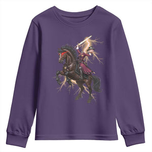 Dullahan Headless Horsewoman Youth Sweatshirt Gothic Monster Girl Gift TS12 Purple Print Your Wear