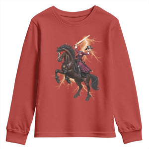 Dullahan Headless Horsewoman Youth Sweatshirt Gothic Monster Girl Gift TS12 Red Print Your Wear
