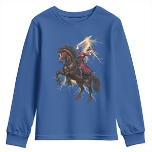 Dullahan Headless Horsewoman Youth Sweatshirt Gothic Monster Girl Gift TS12 Royal Blue Print Your Wear