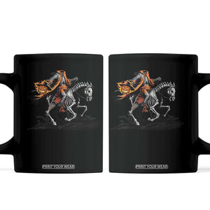 Spooky Skeleton Headless Cowboy Rider Gift Coffee Mug TS12 Black Print Your Wear