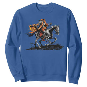Spooky Skeleton Headless Cowboy Rider Gift Sweatshirt TS12 Royal Blue Print Your Wear