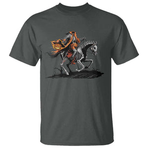 Spooky Skeleton Headless Cowboy Rider Gift T Shirt TS12 Dark Heather Print Your Wear