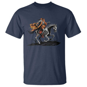 Spooky Skeleton Headless Cowboy Rider Gift T Shirt TS12 Navy Print Your Wear