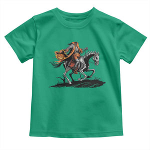 Spooky Skeleton Headless Cowboy Rider Gift Toddler T Shirt TS12 Irish Green Print Your Wear