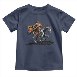 Spooky Skeleton Headless Cowboy Rider Gift Toddler T Shirt TS12 Navy Print Your Wear