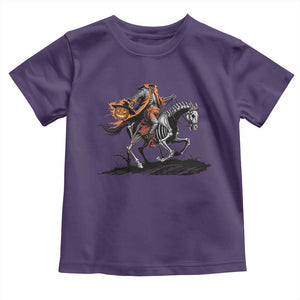 Spooky Skeleton Headless Cowboy Rider Gift Toddler T Shirt TS12 Purple Print Your Wear