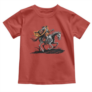 Spooky Skeleton Headless Cowboy Rider Gift Toddler T Shirt TS12 Red Print Your Wear