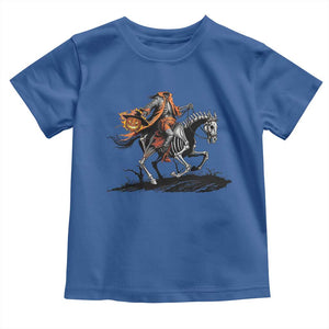 Spooky Skeleton Headless Cowboy Rider Gift Toddler T Shirt TS12 Royal Blue Print Your Wear
