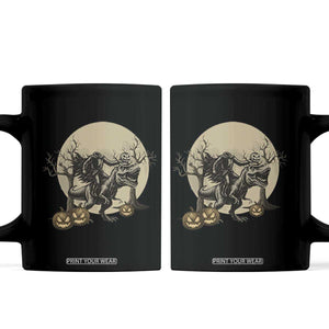 Funny Halloween Gift Coffee Mug Headless Horseman Riding A Dino TS12 Black Print Your Wear