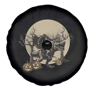 Funny Halloween Gift Spare Tire Cover Headless Horseman Riding A Dino TS12 Print Your Wear