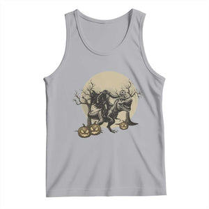 Funny Halloween Gift Tank Top Headless Horseman Riding A Dino TS12 Athletic Heather Print Your Wear