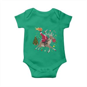 Funny Santa Headless Horseman Baby Onesie Christmas Halloween Gift TS12 Irish Green Print Your Wear