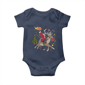Funny Santa Headless Horseman Baby Onesie Christmas Halloween Gift TS12 Navy Print Your Wear