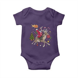 Funny Santa Headless Horseman Baby Onesie Christmas Halloween Gift TS12 Purple Print Your Wear