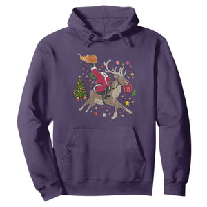Funny Santa Headless Horseman Hoodie Christmas Halloween Gift TS12 Purple Print Your Wear
