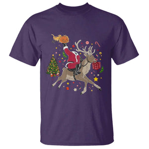 Funny Santa Headless Horseman T Shirt Christmas Halloween Gift TS12 Purple Print Your Wear