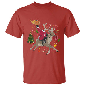 Funny Santa Headless Horseman T Shirt Christmas Halloween Gift TS12 Red Print Your Wear
