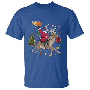 Funny Santa Headless Horseman T Shirt Christmas Halloween Gift TS12 Royal Blue Print Your Wear