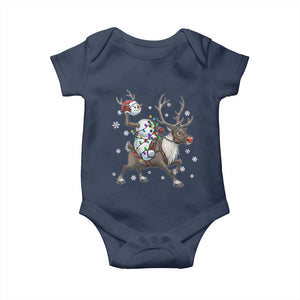 Funny Snowman Headless Horseman Baby Onesie Christmas Halloween Gift TS12 Navy Print Your Wear