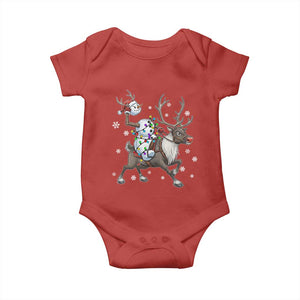 Funny Snowman Headless Horseman Baby Onesie Christmas Halloween Gift TS12 Red Print Your Wear