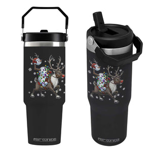 Funny Snowman Headless Horseman Flip Straw Tumbler Christmas Halloween Gift TS12 One Size: 30 oz Black Print Your Wear