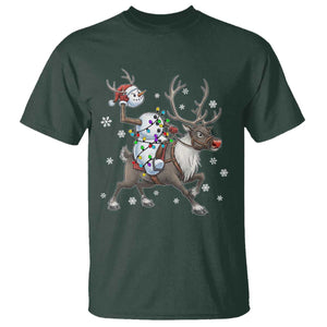 Funny Snowman Headless Horseman T Shirt Christmas Halloween Gift TS12 Dark Forest Green Print Your Wear