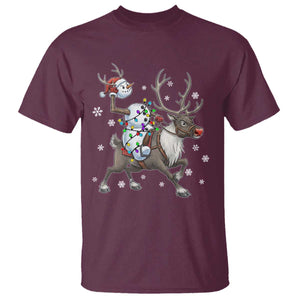 Funny Snowman Headless Horseman T Shirt Christmas Halloween Gift TS12 Maroon Print Your Wear