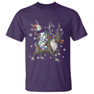 Funny Snowman Headless Horseman T Shirt Christmas Halloween Gift TS12 Purple Print Your Wear