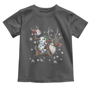 Funny Snowman Headless Horseman Toddler T Shirt Christmas Halloween Gift TS12 Dark Heather Print Your Wear