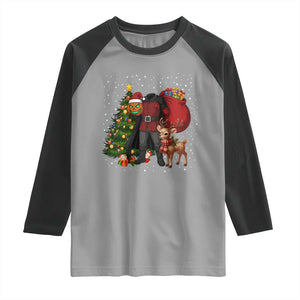 Headless Horseman Santa Raglan Shirt Funny Christmas Mashup Gift TS12 Sport Gray Black Print Your Wear