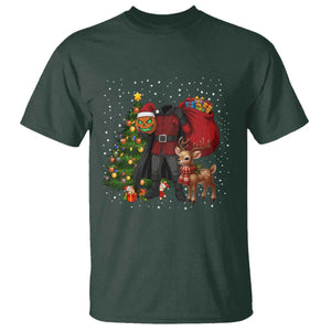 Headless Horseman Santa T Shirt Funny Christmas Mashup Gift TS12 Dark Forest Green Print Your Wear