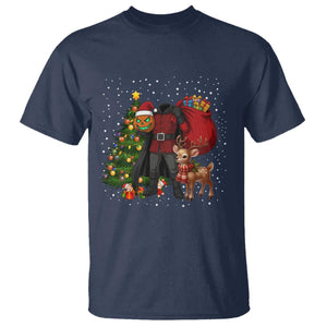 Headless Horseman Santa T Shirt Funny Christmas Mashup Gift TS12 Navy Print Your Wear