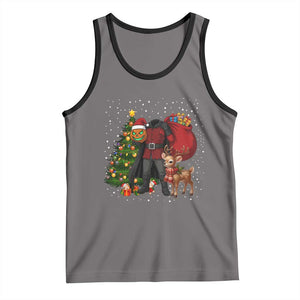 Headless Horseman Santa Tank Top Funny Christmas Mashup Gift TS12 Deep Heather Black Print Your Wear