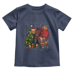 Headless Horseman Santa Toddler T Shirt Funny Christmas Mashup Gift TS12 Navy Print Your Wear