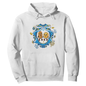 Funny Hanukkah Hoodie Challah And Latke Cute Food Lover Gift TS12 White Print Your Wear