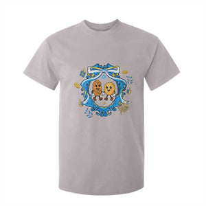 Funny Hanukkah T Shirt For Kid Challah And Latke Cute Food Lover Gift TS12 Ice Gray Print Your Wear