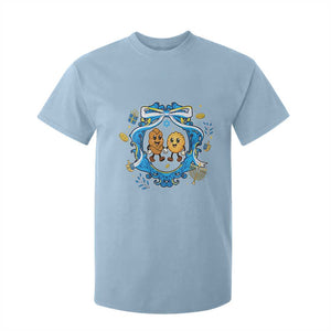 Funny Hanukkah T Shirt For Kid Challah And Latke Cute Food Lover Gift TS12 Light Blue Print Your Wear