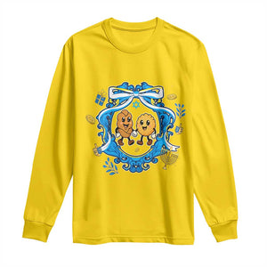 Funny Hanukkah Long Sleeve Shirt Challah And Latke Cute Food Lover Gift TS12 Daisy Print Your Wear