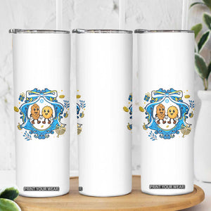 Funny Hanukkah Skinny Tumbler Challah And Latke Cute Food Lover Gift TS12 Print Your Wear