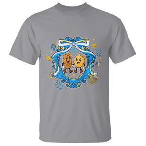 Funny Hanukkah T Shirt Challah And Latke Cute Food Lover Gift TS12 Sport Gray Print Your Wear