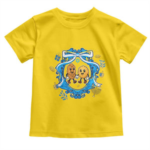 Funny Hanukkah Toddler T Shirt Challah And Latke Cute Food Lover Gift TS12 Daisy Print Your Wear