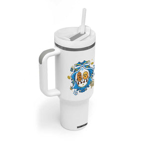 Funny Hanukkah Tumbler With Handle Challah And Latke Cute Food Lover Gift TS12 Print Your Wear